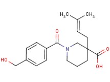 1-[4-(hydroxymethyl)benzoyl]-3-(3-methyl-2-buten-1-yl)-3-piperidinecarboxylic acid