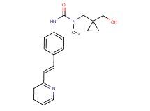 N-{[1-(hydroxymethyl)cyclopropyl]methyl}-N-methyl-N'-{4-[(E)-2-pyridin-2-ylvinyl]phenyl}urea
