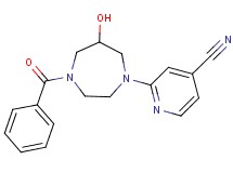 2-(4-benzoyl-6-hydroxy-1,4-diazepan-1-yl)isonicotinonitrile