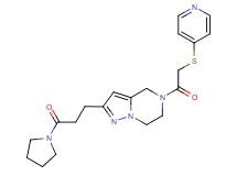 2-[3-oxo-3-(1-pyrrolidinyl)propyl]-5-[(4-pyridinylthio)acetyl]-4,5,6,7-tetrahydropyrazolo[1,5-a]pyrazine