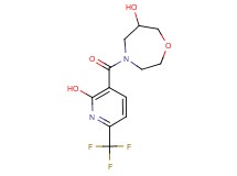 4-{[2-hydroxy-6-(trifluoromethyl)pyridin-3-yl]carbonyl}-1,4-oxazepan-6-ol