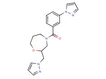 4-[3-(1H-pyrazol-1-yl)benzoyl]-2-(1H-pyrazol-1-ylmethyl)-1,4-oxazepane