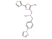 N-methyl-1-[5-methyl-2-(3-thienyl)-1,3-oxazol-4-yl]-N-[4-(1H-pyrazol-1-yl)benzyl]methanamine