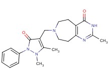 7-[(1,5-dimethyl-3-oxo-2-phenyl-2,3-dihydro-1H-pyrazol-4-yl)methyl]-2-methyl-3,5,6,7,8,9-hexahydro-4H-pyrimido[4,5-d]azepin-4-one
