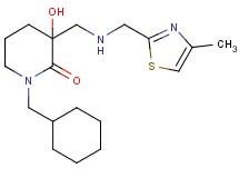 1-(cyclohexylmethyl)-3-hydroxy-3-({[(4-methyl-1,3-thiazol-2-yl)methyl]amino}methyl)-2-piperidinone