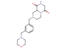 8-[3-(morpholin-4-ylmethyl)benzyl]tetrahydro-2H-pyrazino[1,2-a]pyrazine-1,4(3H,6H)-dione