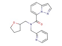 N-(pyridin-2-ylmethyl)-N-(tetrahydrofuran-2-ylmethyl)pyrazolo[1,5-a]pyridine-7-carboxamide