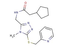 2-cyclopentyl-N-({4-methyl-5-[(2-pyridinylmethyl)thio]-4H-1,2,4-triazol-3-yl}methyl)acetamide