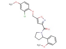 5-[(2-chloro-4-methoxyphenoxy)methyl]-3-{[2-(2-methoxyphenyl)-1-pyrrolidinyl]carbonyl}isoxazole