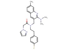 N-{[2-(dimethylamino)-7-methyl-3-quinolinyl]methyl}-N-[2-(4-fluorophenyl)ethyl]-2-(1H-pyrazol-1-yl)acetamide