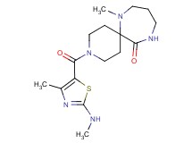 7-methyl-3-{[4-methyl-2-(methylamino)-1,3-thiazol-5-yl]carbonyl}-3,7,11-triazaspiro[5.6]dodecan-12-one
