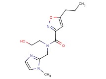 N-(2-hydroxyethyl)-N-[(1-methyl-1H-imidazol-2-yl)methyl]-5-propyl-3-isoxazolecarboxamide