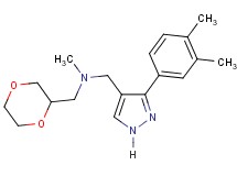1-[3-(3,4-dimethylphenyl)-1H-pyrazol-4-yl]-N-(1,4-dioxan-2-ylmethyl)-N-methylmethanamine