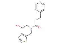 N-(2-hydroxyethyl)-3-pyridin-4-yl-N-(1,3-thiazol-2-ylmethyl)propanamide