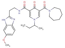5-(1-azepanylcarbonyl)-1-sec-butyl-N-[2-(6-methoxy-1H-benzimidazol-2-yl)ethyl]-4-oxo-1,4-dihydro-3-pyridinecarboxamide