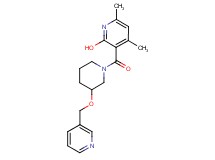 4,6-dimethyl-3-{[3-(3-pyridinylmethoxy)-1-piperidinyl]carbonyl}-2-pyridinol