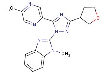 1-methyl-2-[5-(5-methylpyrazin-2-yl)-3-(tetrahydrofuran-3-yl)-1H-1,2,4-triazol-1-yl]-1H-benzimidazole