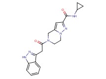 N-cyclopropyl-5-(1H-indazol-3-ylacetyl)-4,5,6,7-tetrahydropyrazolo[1,5-a]pyrazine-2-carboxamide