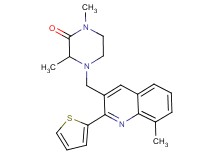 1,3-dimethyl-4-{[8-methyl-2-(2-thienyl)-3-quinolinyl]methyl}-2-piperazinone