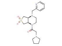 (4aR*,7aS*)-1-(2-pyridinylmethyl)-4-(1-pyrrolidinylacetyl)octahydrothieno[3,4-b]pyrazine 6,6-dioxide
