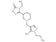 4-ethyl-5-{1-[(5-methyl-1-propyl-1H-pyrazol-4-yl)methyl]piperidin-3-yl}-2,4-dihydro-3H-1,2,4-triazol-3-one