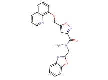 N-(1,3-benzoxazol-2-ylmethyl)-N-methyl-5-[(8-quinolinyloxy)methyl]-3-isoxazolecarboxamide