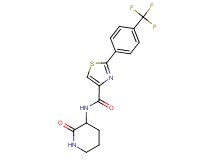 N-(2-oxo-3-piperidinyl)-2-[4-(trifluoromethyl)phenyl]-1,3-thiazole-4-carboxamide