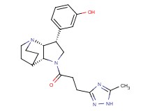 3-{(3R*,3aR*,7aR*)-1-[3-(5-methyl-1H-1,2,4-triazol-3-yl)propanoyl]octahydro-4,7-ethanopyrrolo[3,2-b]pyridin-3-yl}phenol