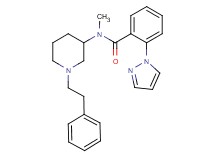 N-methyl-N-[1-(2-phenylethyl)-3-piperidinyl]-2-(1H-pyrazol-1-yl)benzamide