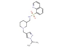 N-({1-[(1-isopropyl-1H-pyrazol-4-yl)methyl]-3-piperidinyl}methyl)-8-quinolinesulfonamide
