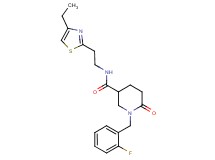 N-[2-(4-ethyl-1,3-thiazol-2-yl)ethyl]-1-(2-fluorobenzyl)-6-oxo-3-piperidinecarboxamide