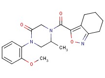 1-(2-methoxyphenyl)-5-methyl-4-(4,5,6,7-tetrahydro-2,1-benzisoxazol-3-ylcarbonyl)piperazin-2-one
