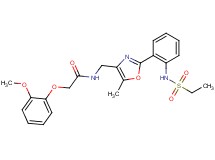 N-[(2-{2-[(ethylsulfonyl)amino]phenyl}-5-methyl-1,3-oxazol-4-yl)methyl]-2-(2-methoxyphenoxy)acetamide