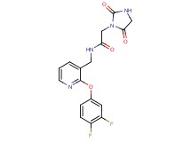 N-{[2-(3,4-difluorophenoxy)pyridin-3-yl]methyl}-2-(2,5-dioxoimidazolidin-1-yl)acetamide