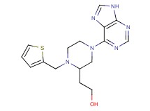 2-[4-(9H-purin-6-yl)-1-(2-thienylmethyl)-2-piperazinyl]ethanol