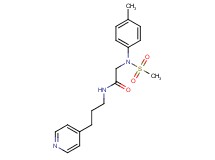 2-[(4-methylphenyl)(methylsulfonyl)amino]-N-(3-pyridin-4-ylpropyl)acetamide