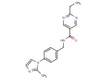 2-ethyl-N-[4-(2-methyl-1H-imidazol-1-yl)benzyl]-5-pyrimidinecarboxamide