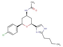 N-[(2S*,4R*,6R*)-2-(2-butyl-1H-imidazol-4-yl)-6-(4-chlorophenyl)tetrahydro-2H-pyran-4-yl]acetamide