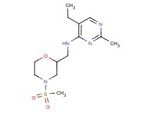 5-ethyl-2-methyl-N-{[4-(methylsulfonyl)morpholin-2-yl]methyl}pyrimidin-4-amine
