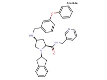 (4S)-1-(2,3-dihydro-1H-inden-2-yl)-4-[(3-phenoxybenzyl)amino]-N-(3-pyridinylmethyl)-L-prolinamide