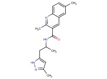 2,6-dimethyl-N-[1-methyl-2-(3-methyl-1H-pyrazol-5-yl)ethyl]quinoline-3-carboxamide