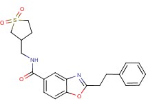 N-[(1,1-dioxidotetrahydro-3-thienyl)methyl]-2-(2-phenylethyl)-1,3-benzoxazole-5-carboxamide