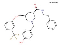 (3R,5S)-1-(4-hydroxybenzyl)-N-(2-phenylethyl)-5-{[3-(trifluoromethyl)phenoxy]methyl}-3-piperidinecarboxamide