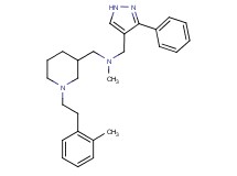 N-methyl-1-{1-[2-(2-methylphenyl)ethyl]-3-piperidinyl}-N-[(3-phenyl-1H-pyrazol-4-yl)methyl]methanamine