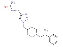 N-[(1-{[1-(2-phenylpropyl)-4-piperidinyl]methyl}-1H-1,2,3-triazol-4-yl)methyl]urea