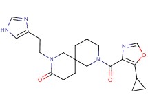 8-[(5-cyclopropyl-1,3-oxazol-4-yl)carbonyl]-2-[2-(1H-imidazol-4-yl)ethyl]-2,8-diazaspiro[5.5]undecan-3-one