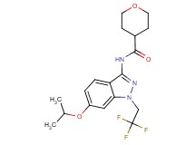 N-[6-isopropoxy-1-(2,2,2-trifluoroethyl)-1H-indazol-3-yl]tetrahydro-2H-pyran-4-carboxamide