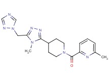 2-methyl-6-({4-[4-methyl-5-(1H-1,2,4-triazol-1-ylmethyl)-4H-1,2,4-triazol-3-yl]piperidin-1-yl}carbonyl)pyridine