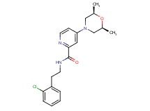 N-[2-(2-chlorophenyl)ethyl]-4-[(2R*,6S*)-2,6-dimethyl-4-morpholinyl]-2-pyridinecarboxamide