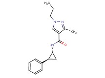 3-methyl-N-[(1R*,2S*)-2-phenylcyclopropyl]-1-propyl-1H-pyrazole-4-carboxamide